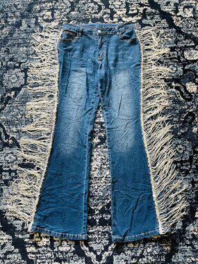 Ladies Cowgirl Party Fringe Jeans